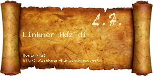 Linkner Hédi névjegykártya